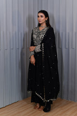 Black Sharara Suit Set