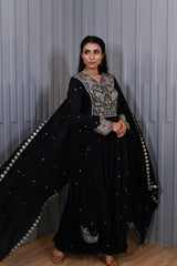 Black Sharara Suit Set