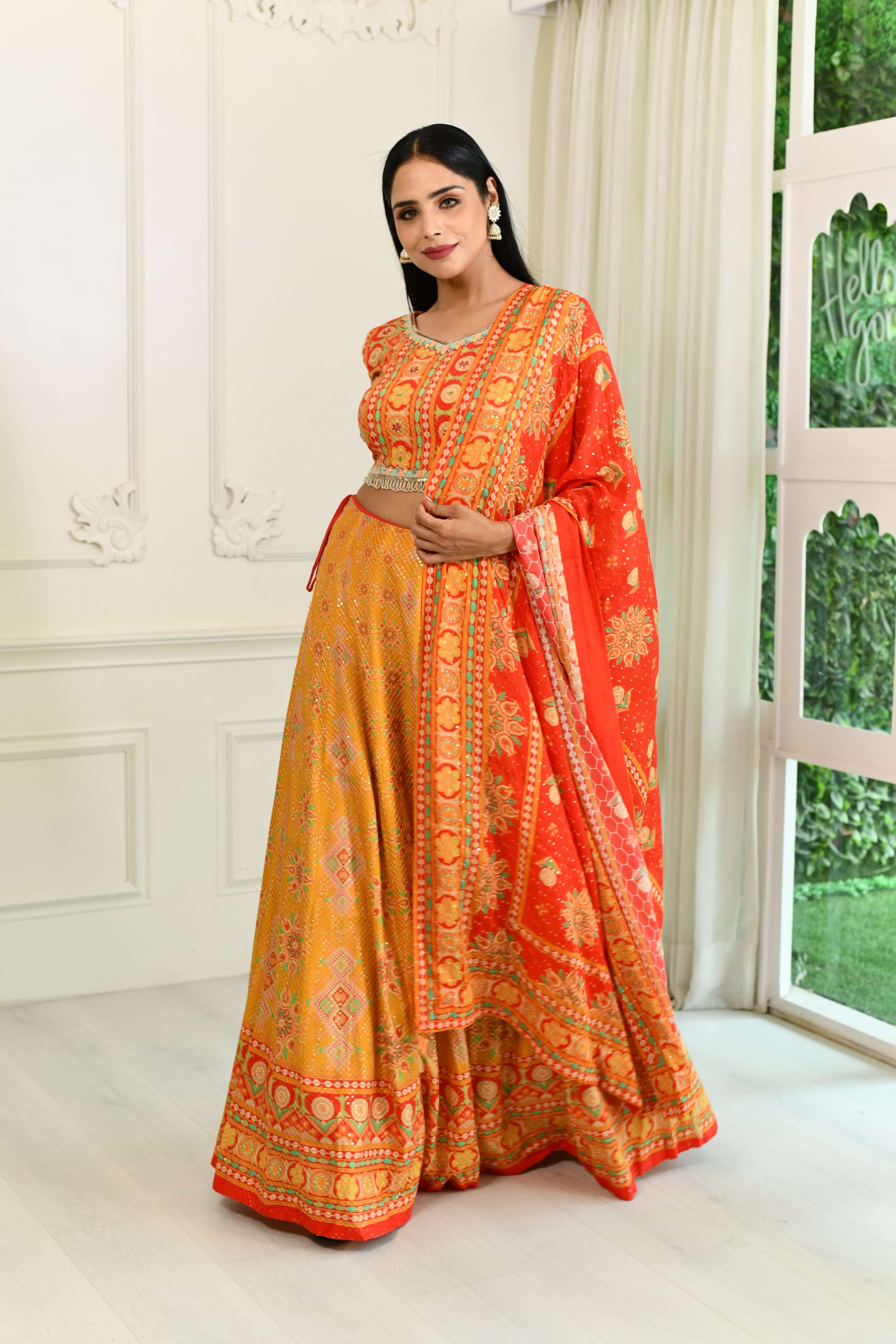 Ethnic Print Lehenga