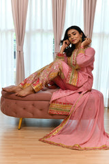 Bubble Pink Straight Suit Set