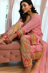 Bubble Pink Straight Suit Set