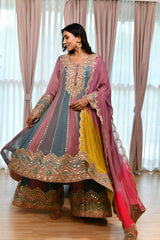 Multi-coloured Sharara Suit Set