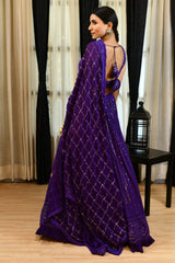 Purple Lucknowi Lehenga