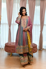 Multi-coloured Sharara Suit Set