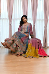 Multi-coloured Sharara Suit Set